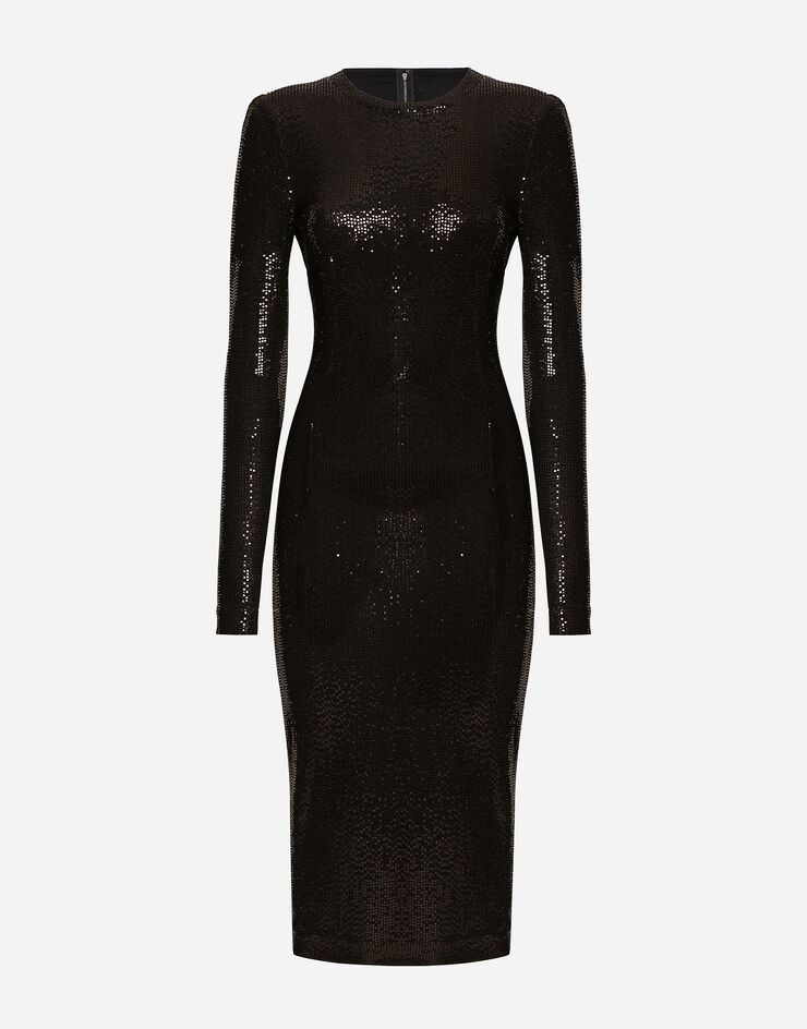 Jersey midi dress with sequins - 3