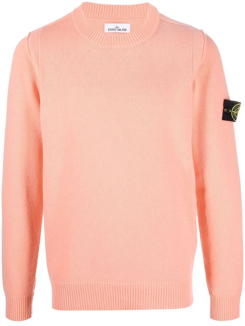 Compass-patch crewn-neck jumper - 1