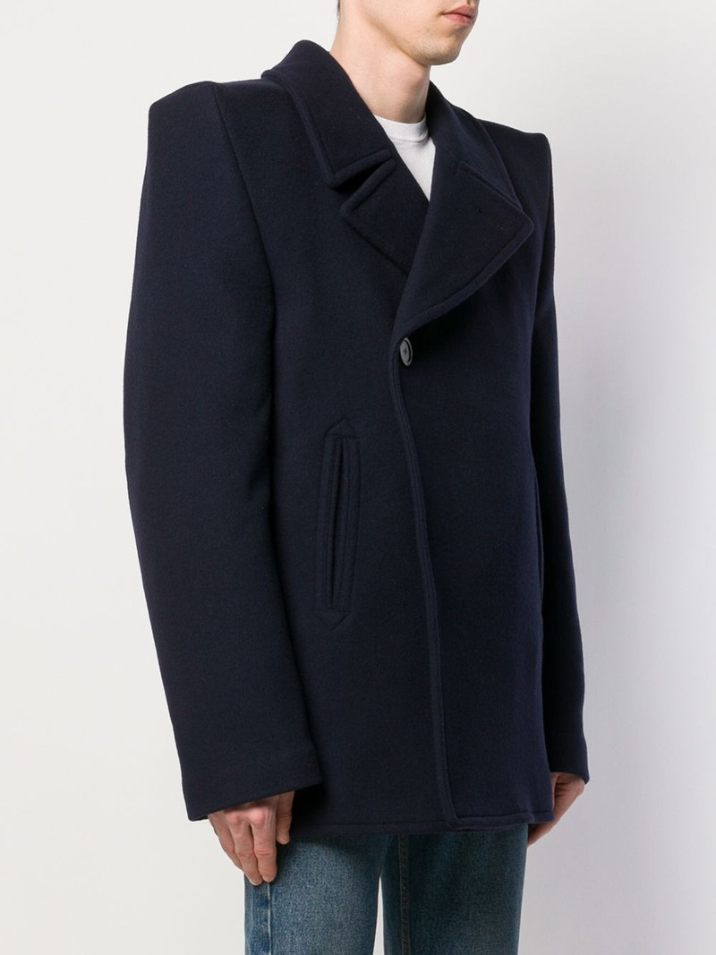 squared shoulder short peacoat 3