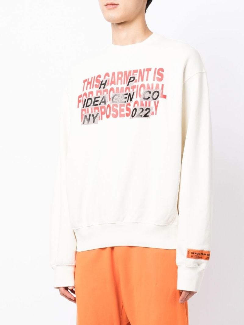 slogan-print long-sleeved sweater - 3