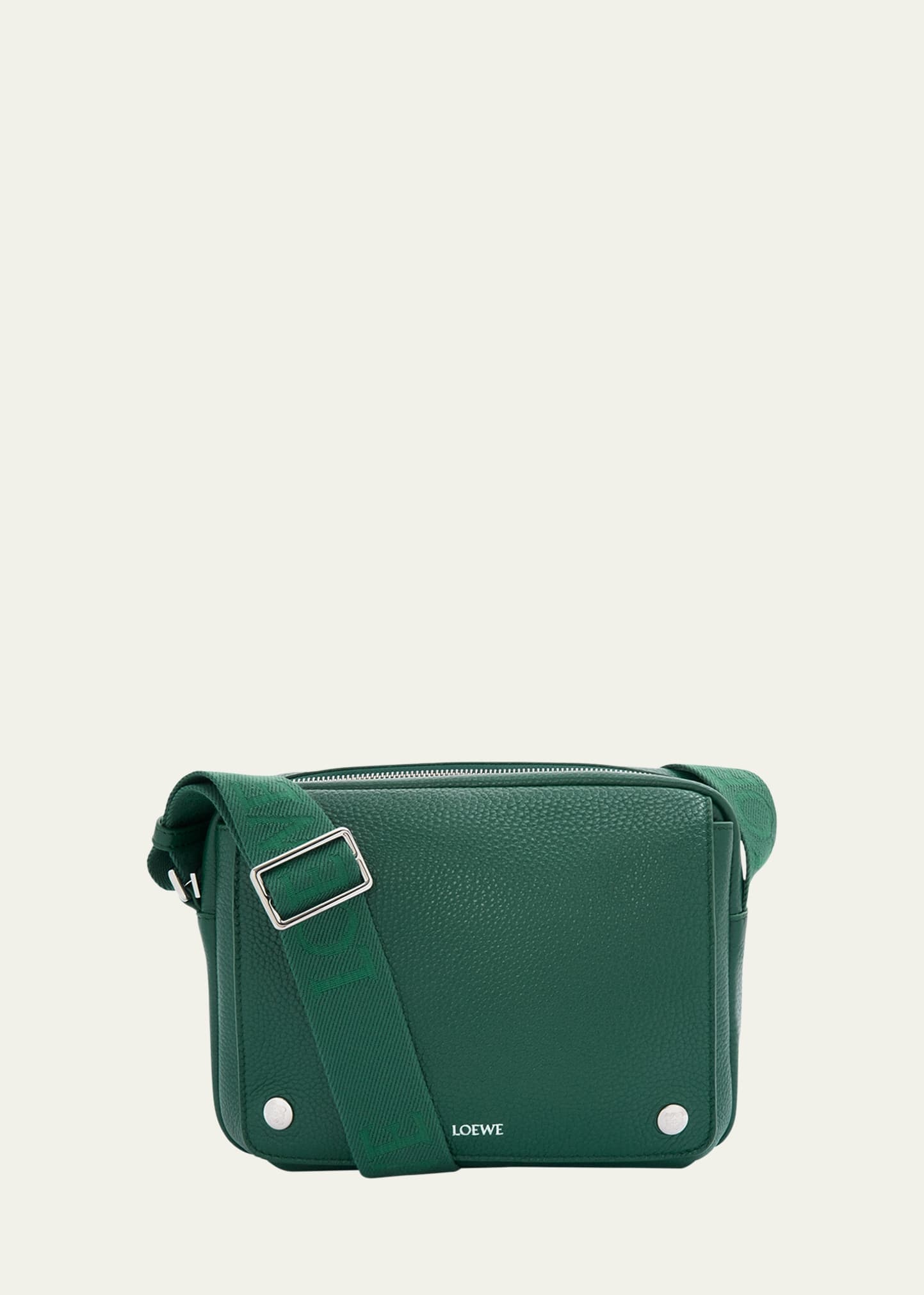 Men's XS Pebble Leather Messenger Bag - 1