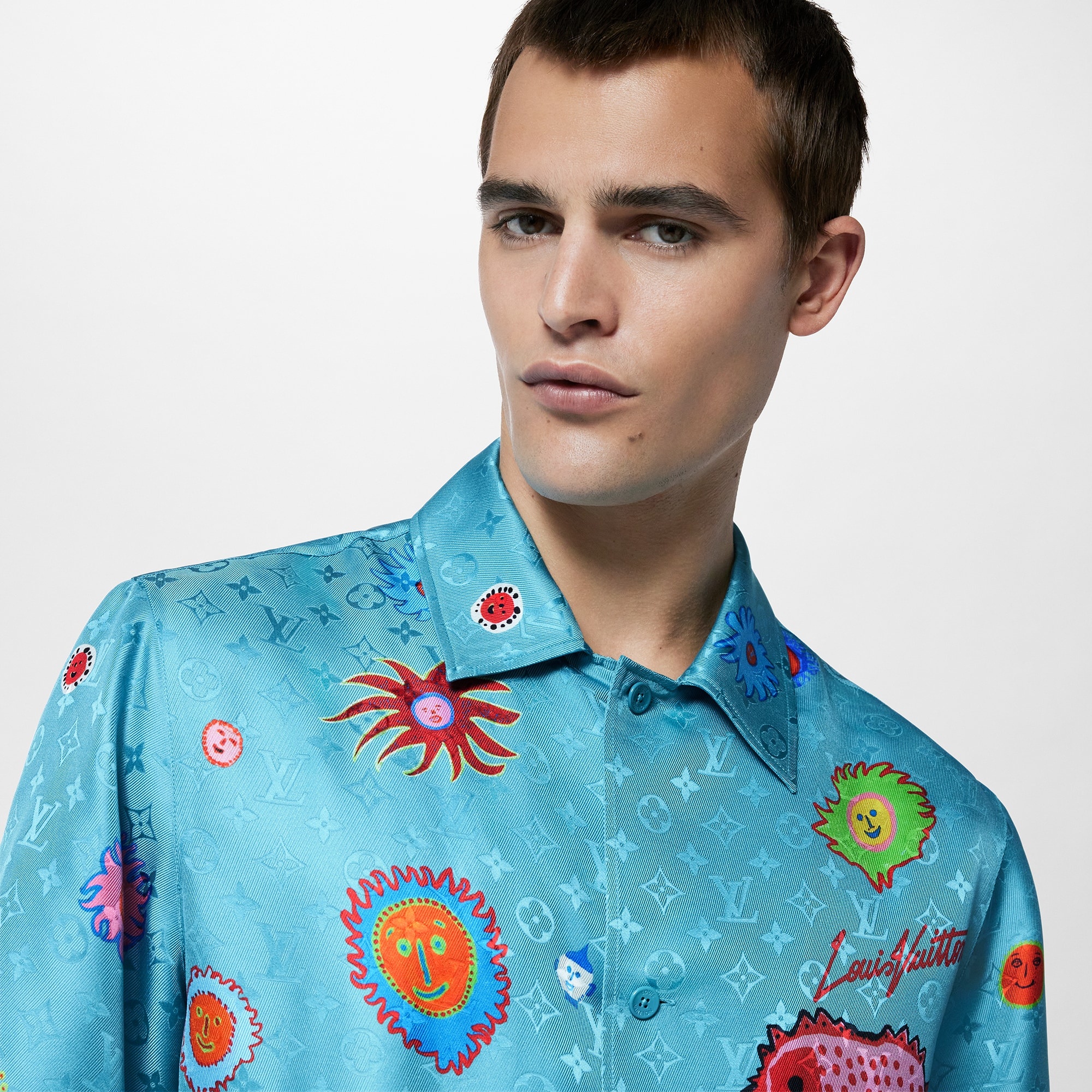 Louis Vuitton LV x YK Monogram Faces Short Sleeve Shirt