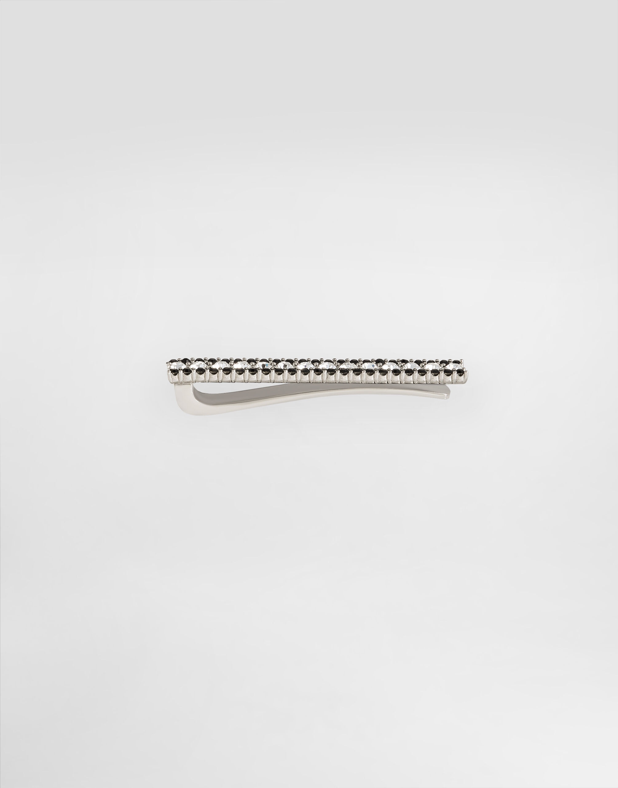 Metal rhinestone-detailed tie clip - 2