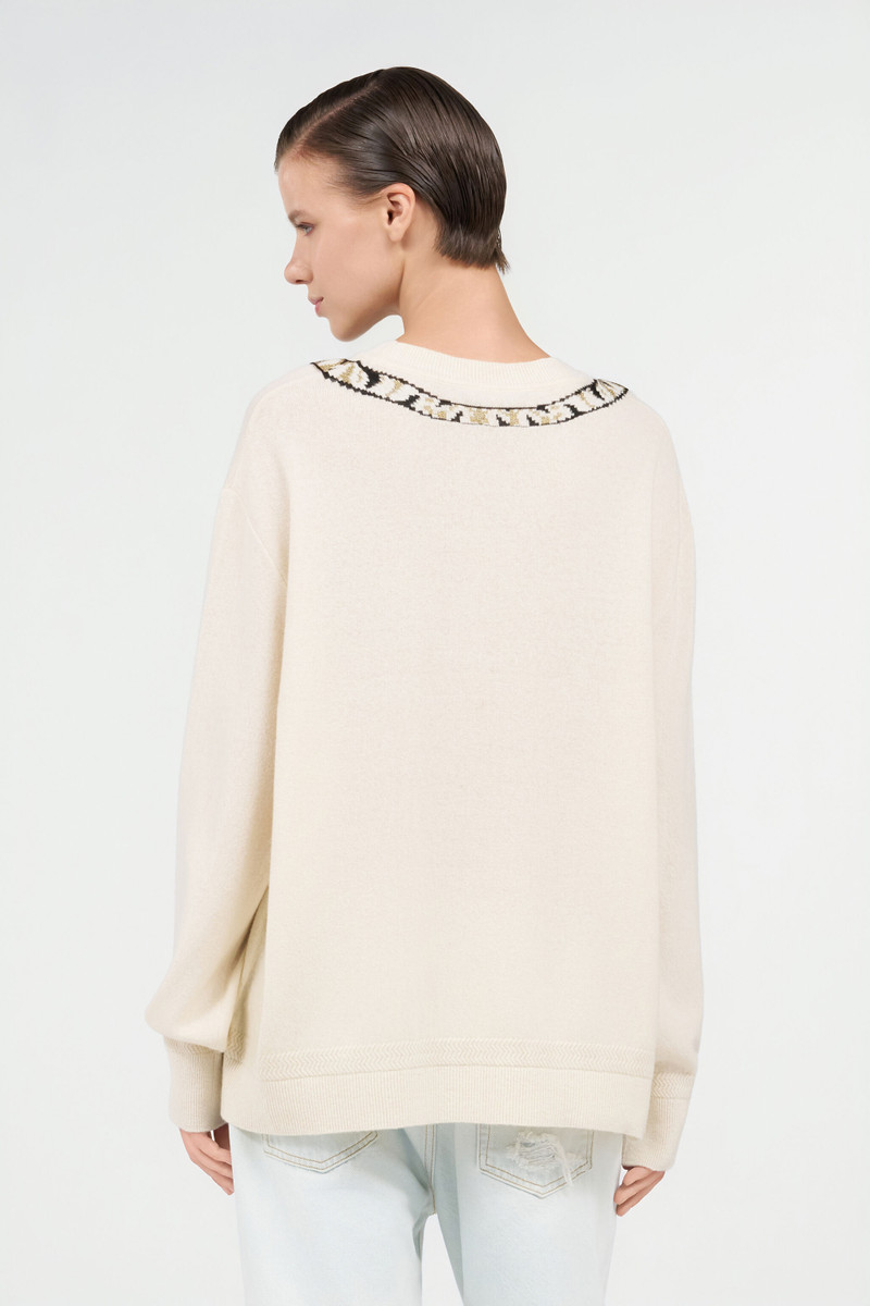 Wool Sweater with Tiger Motif 4