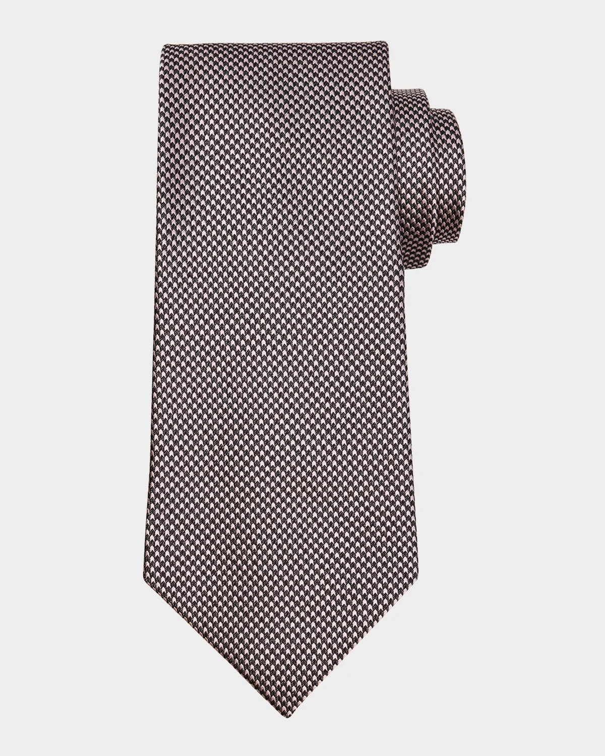 Men's Micro-Houndstooth Silk Tie - 1