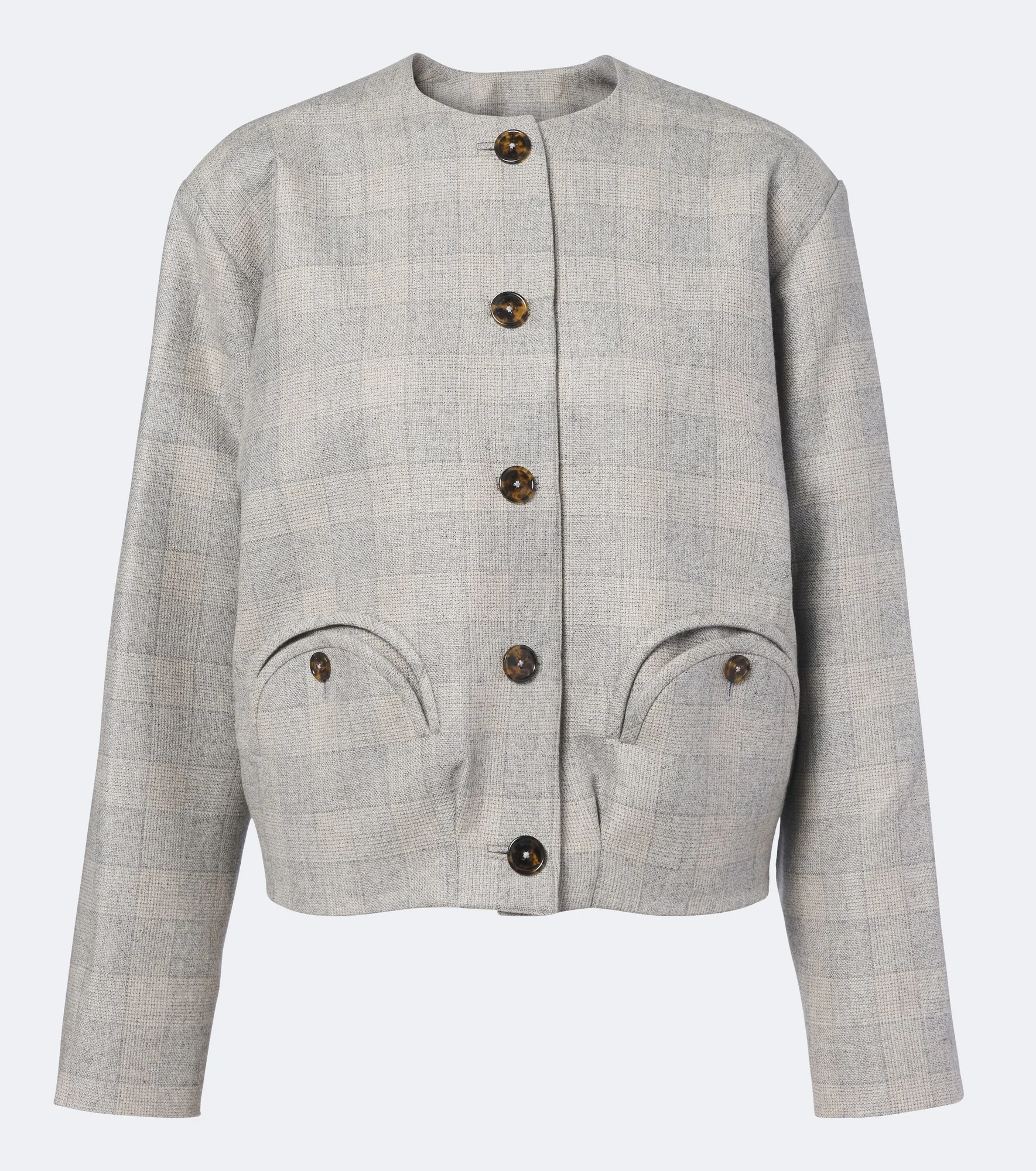 Altai checked wool, silk, and cashmere jacket - 1