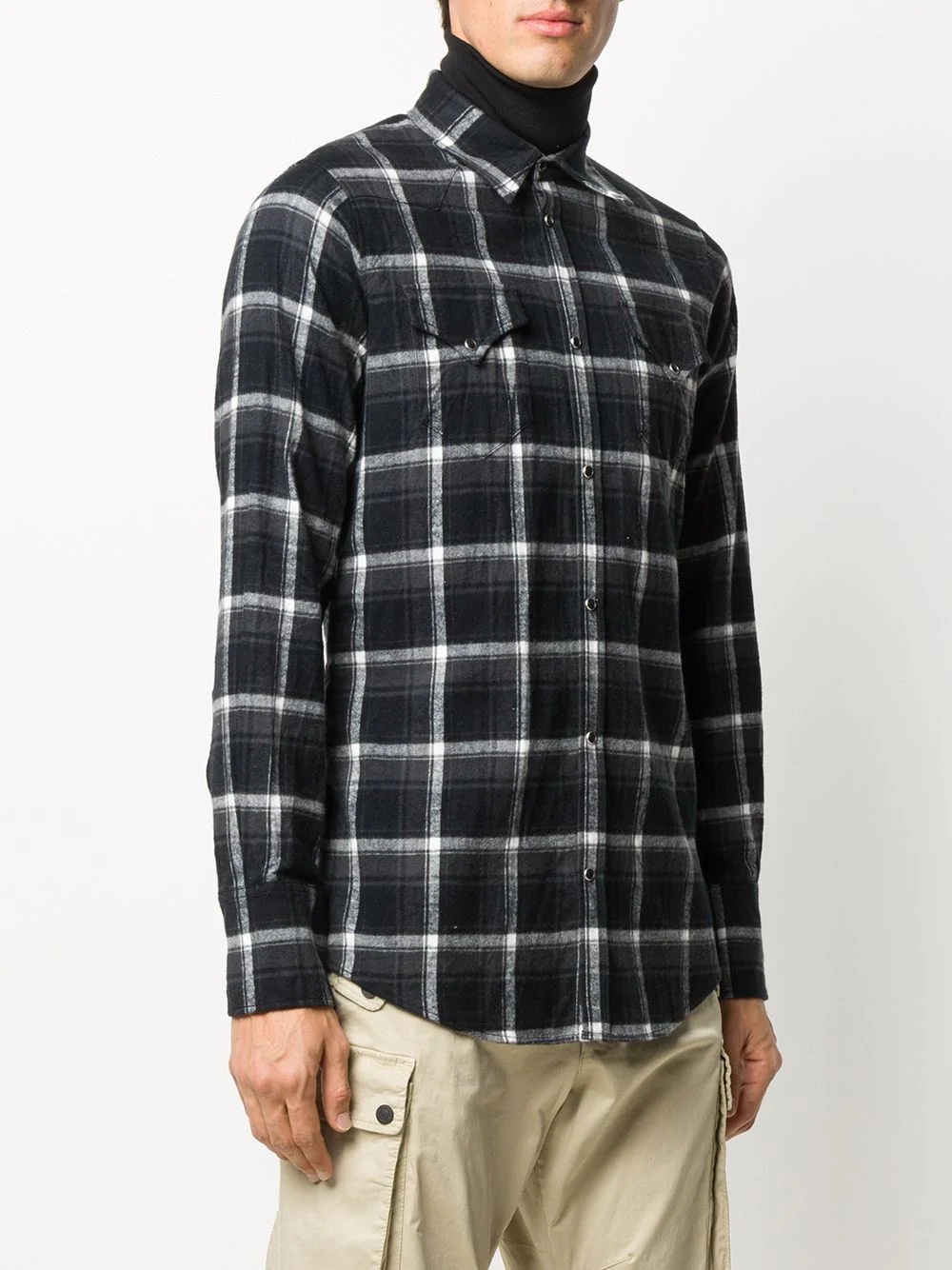 slim-fit checked shirt - 3