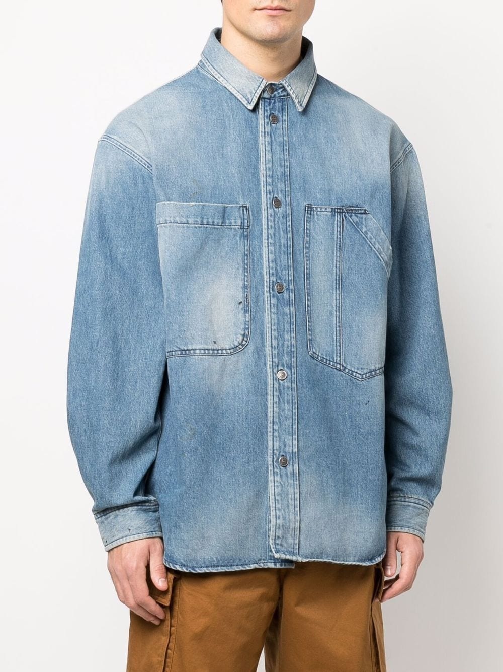 stonewashed denim shirt - 3