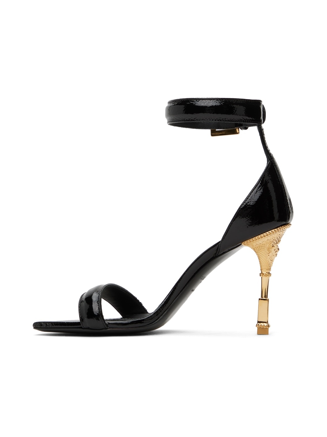 Black Moneta Heeled Sandals - 3