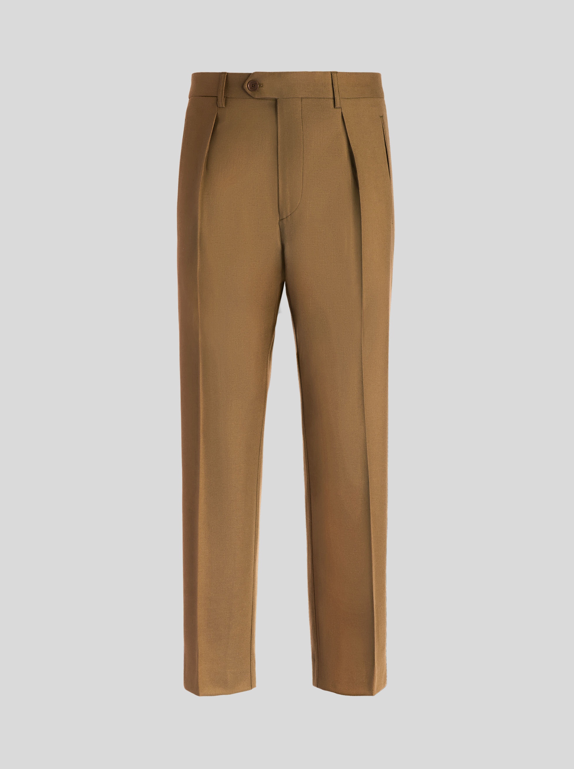 TROUSERS WITH TUCKS AND SIDE BAND - 1