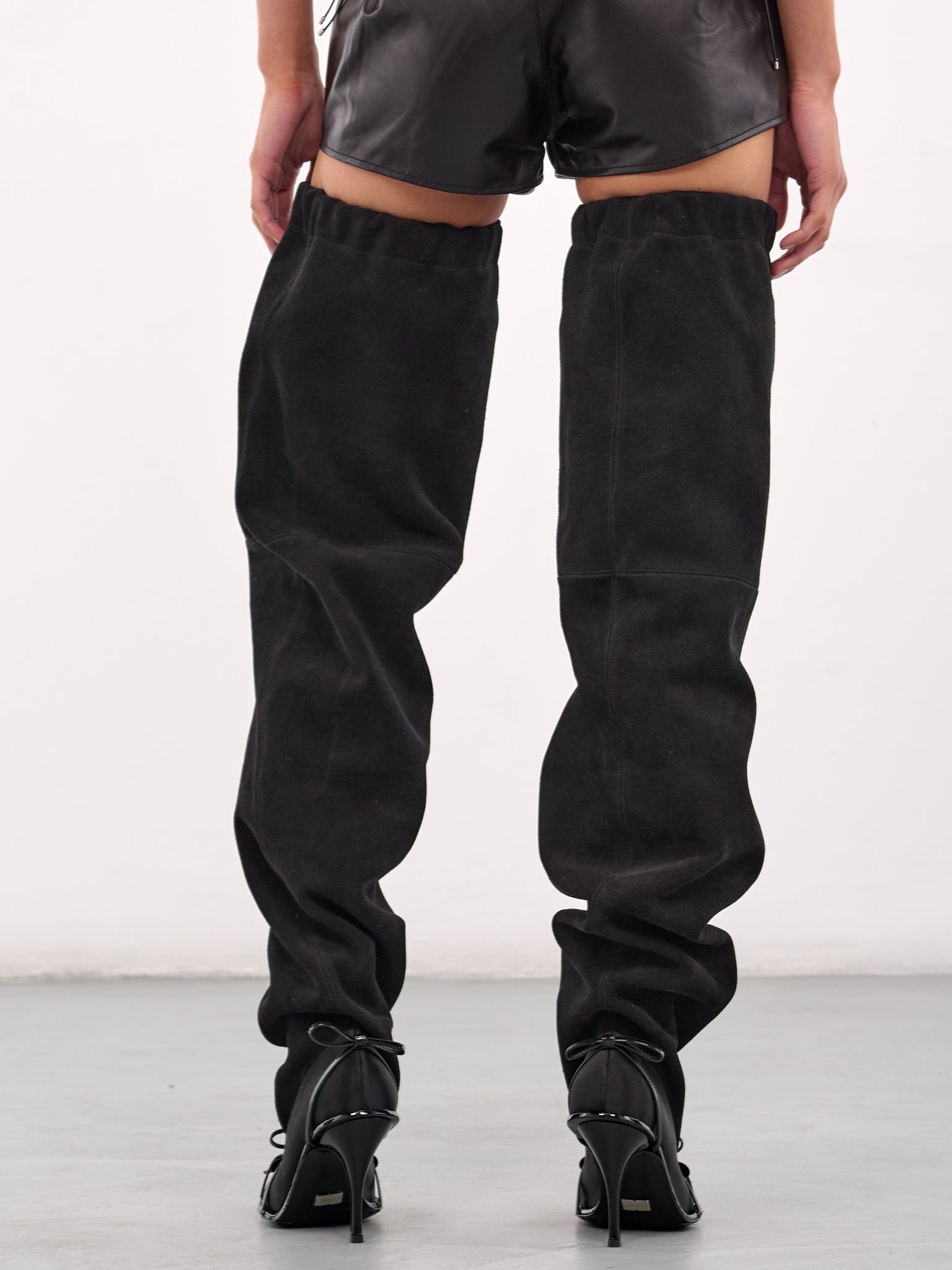 Double Thigh High Tall Boots - 2