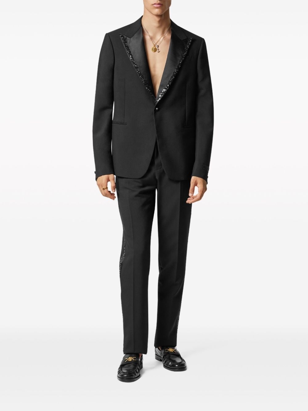 pailette-embellished single-breasted blazer - 2