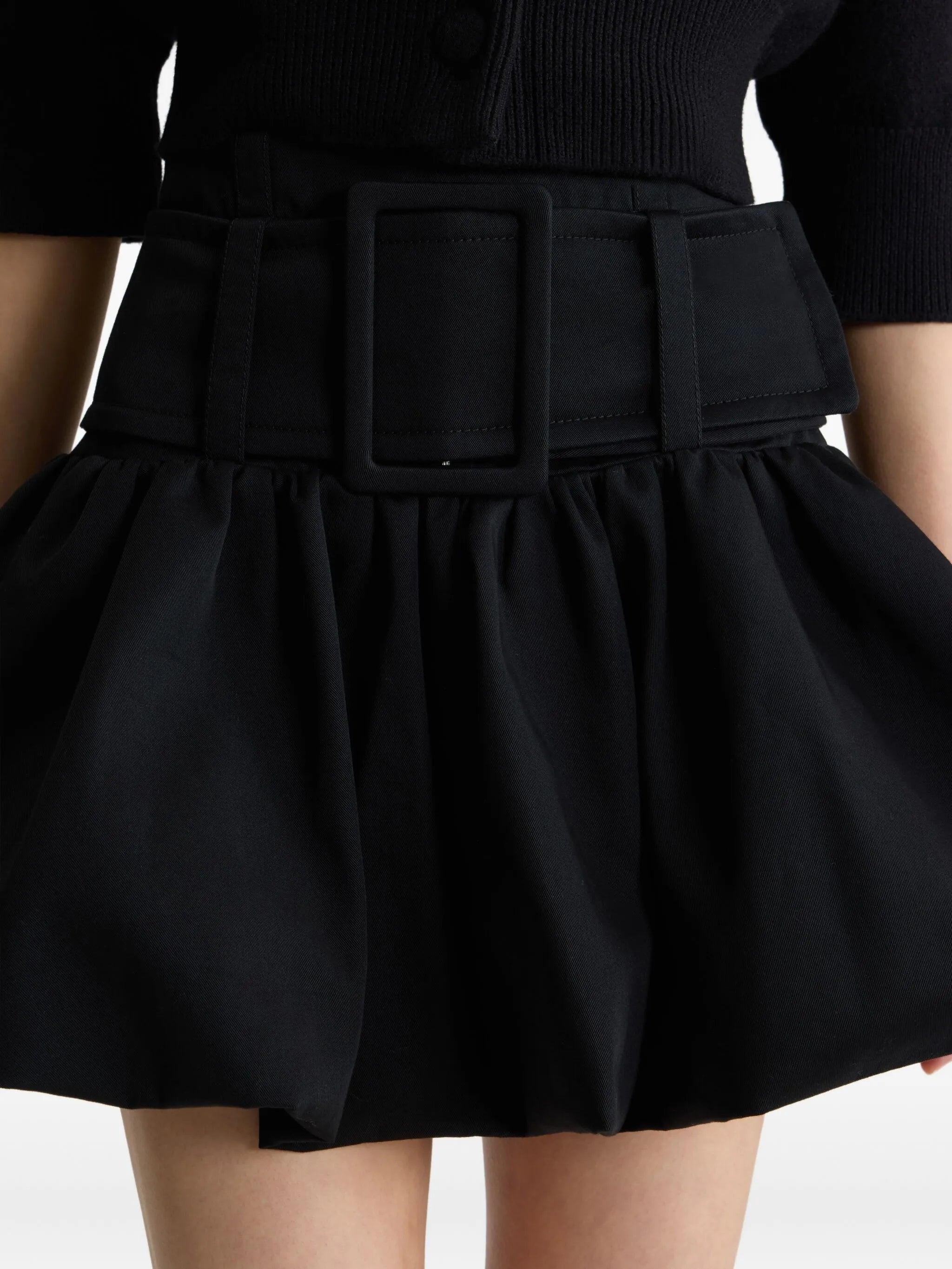 Patou Belted Bubble Mini Skirt - 2