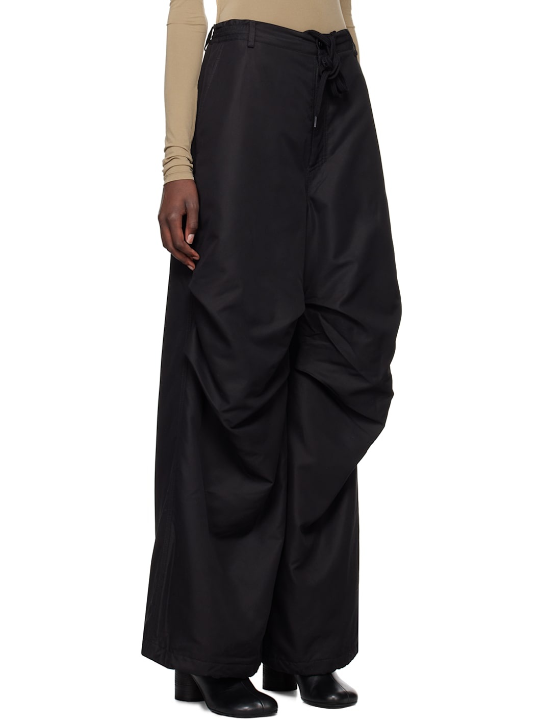 Black Wide-Leg Trousers - 2