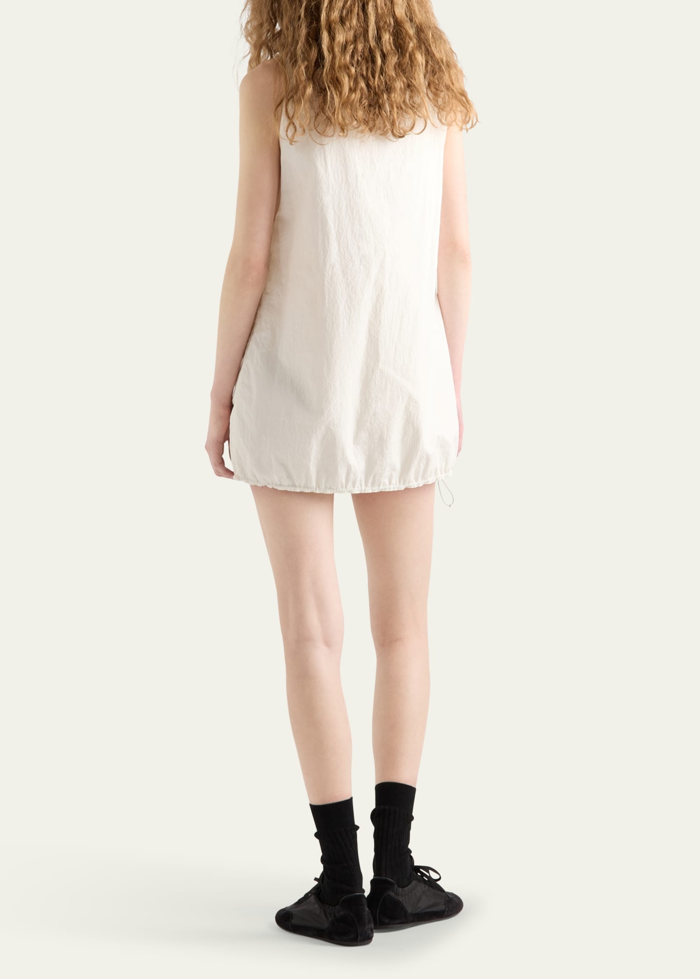 Cinched Drawstring Mini Dress - 3
