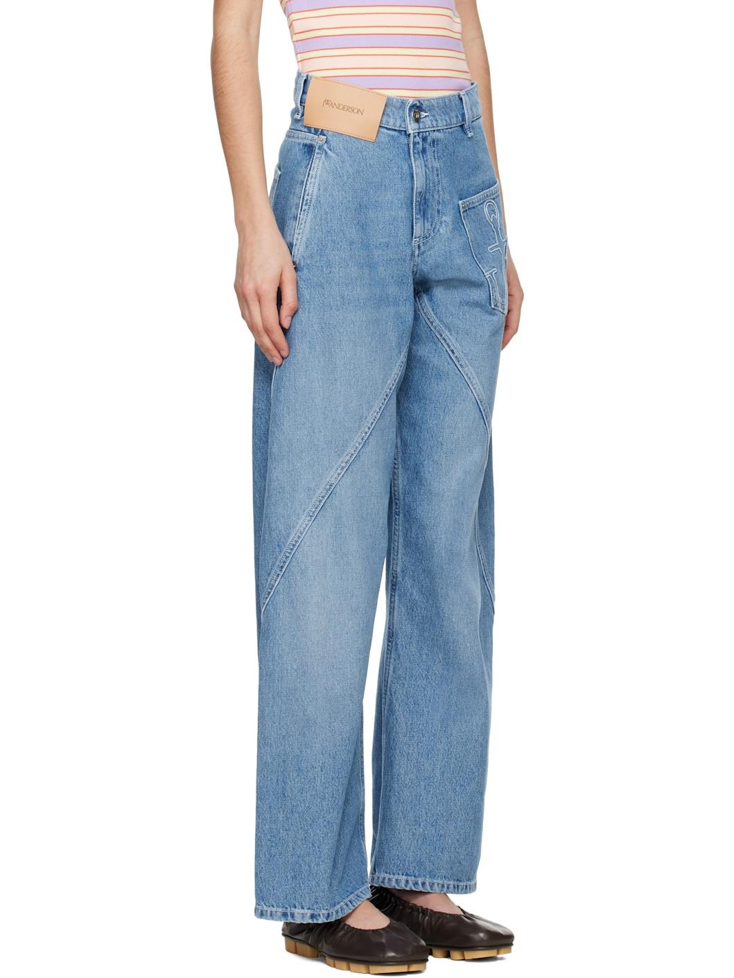 Blue Twisted Workwear Jeans - 2