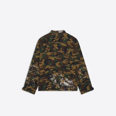 BALENCIAGA Men's Army Jacket  in Green outlook