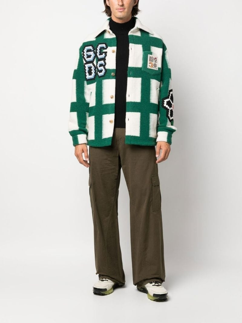 GCDS check patchwork shirt-jacket outlook