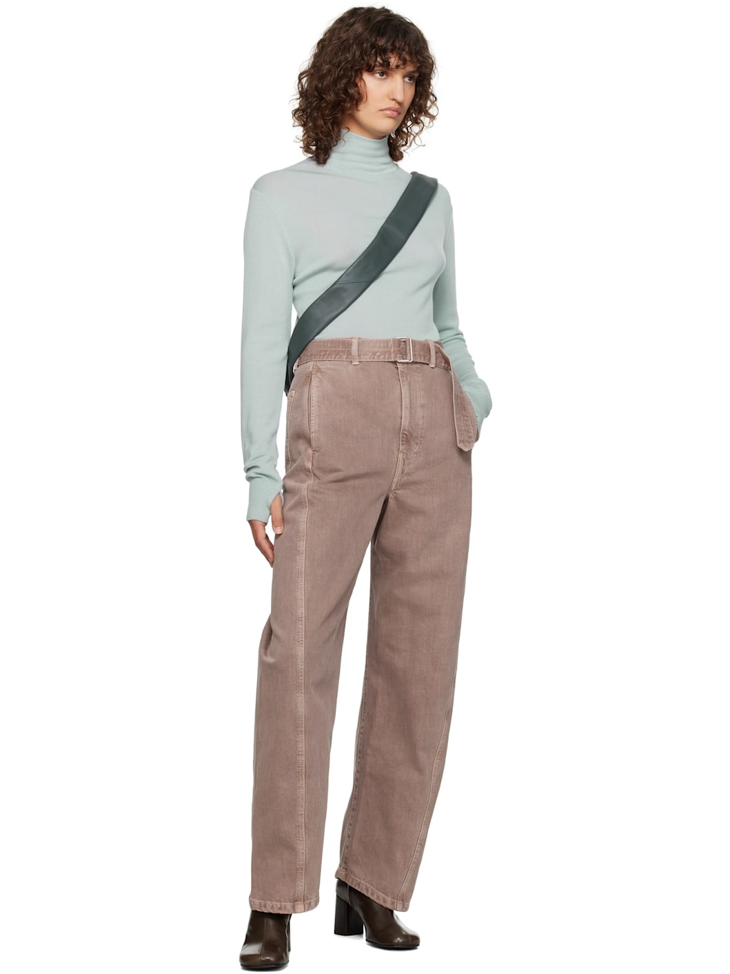 Blue Seamless Turtle Neck Sweater - 5