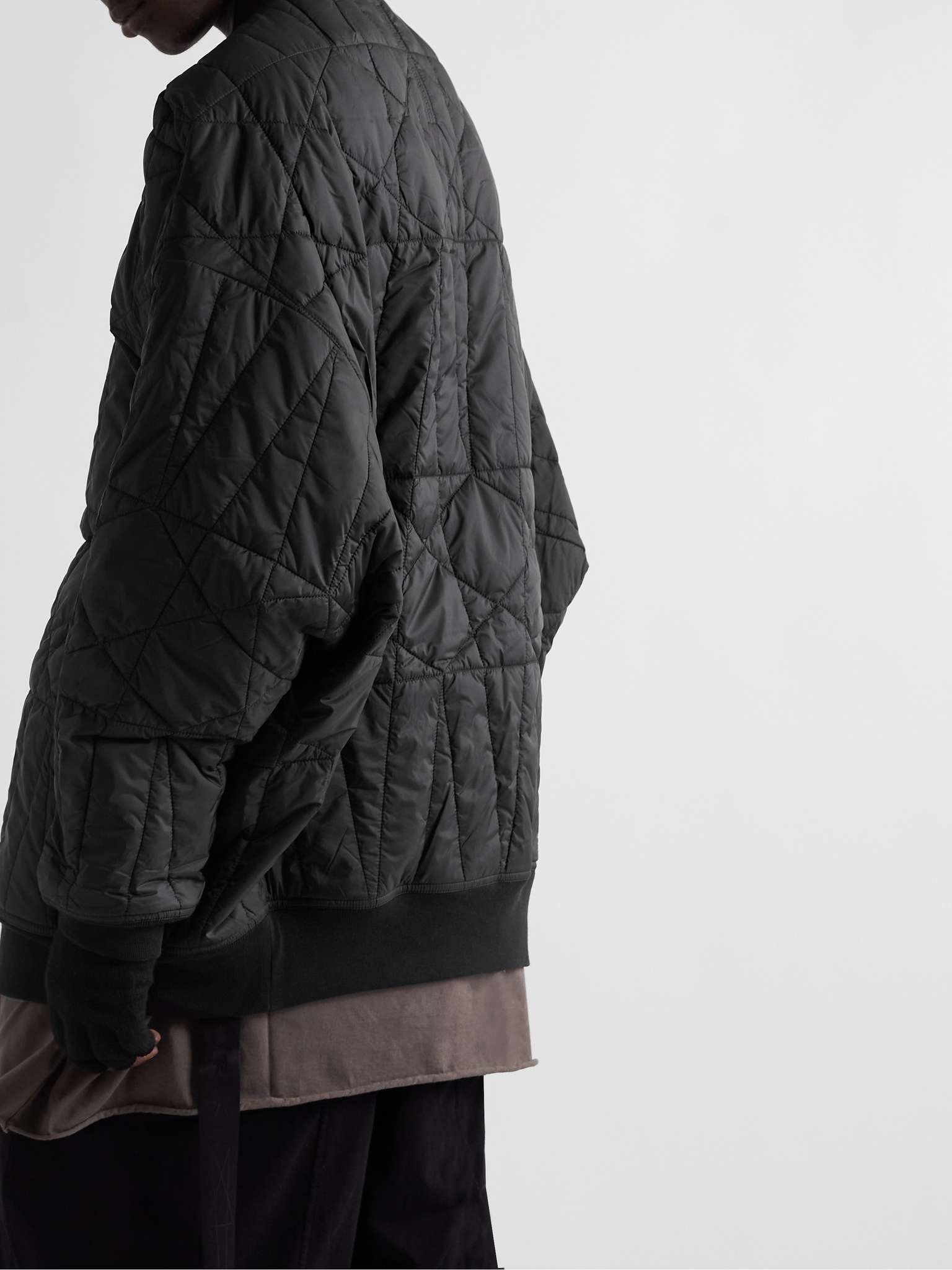 Oversized Padded Quilted Nylon Jacket - 4