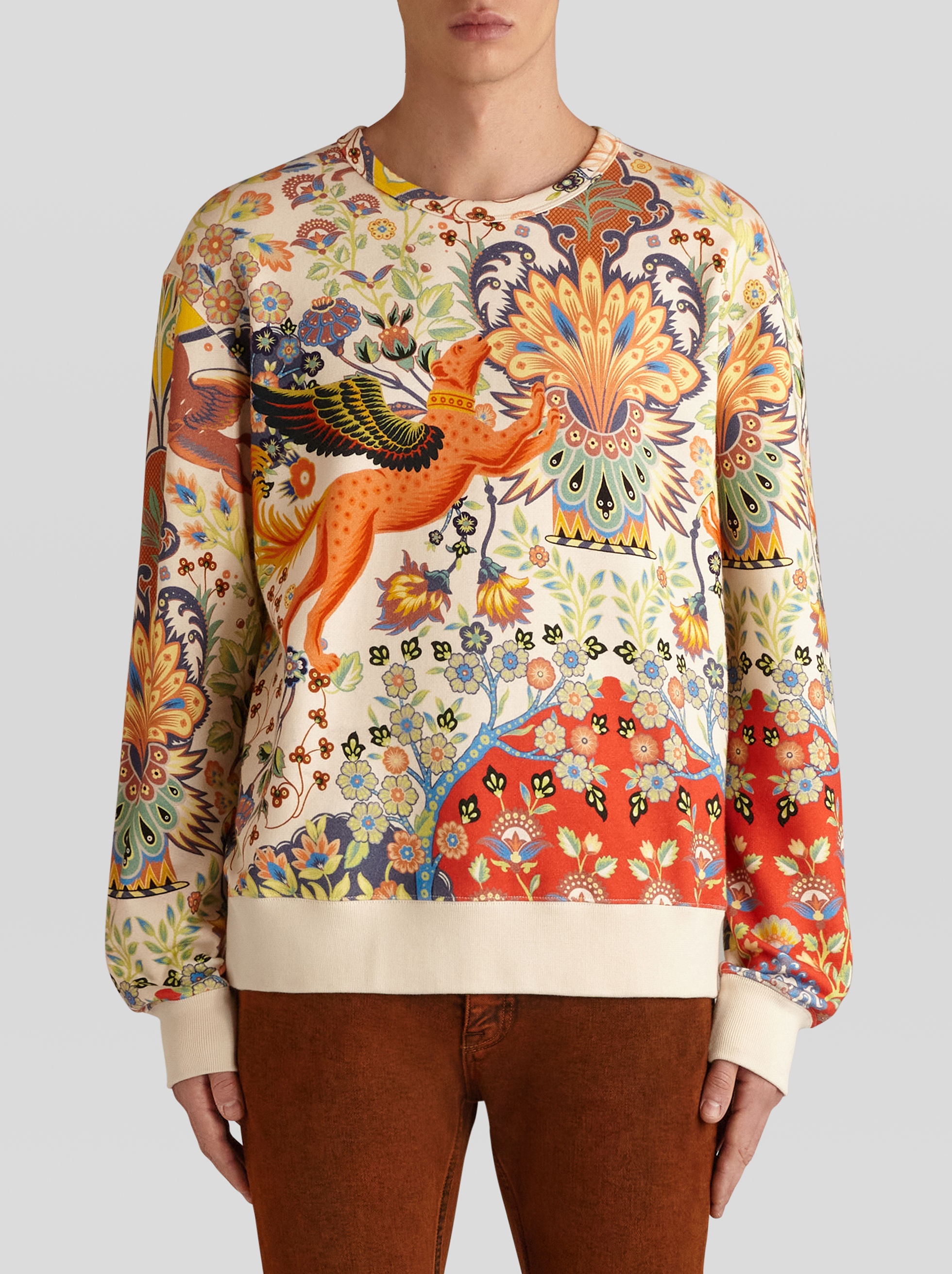 PRINTED ROUND NECK SWEATSHIRT - 2