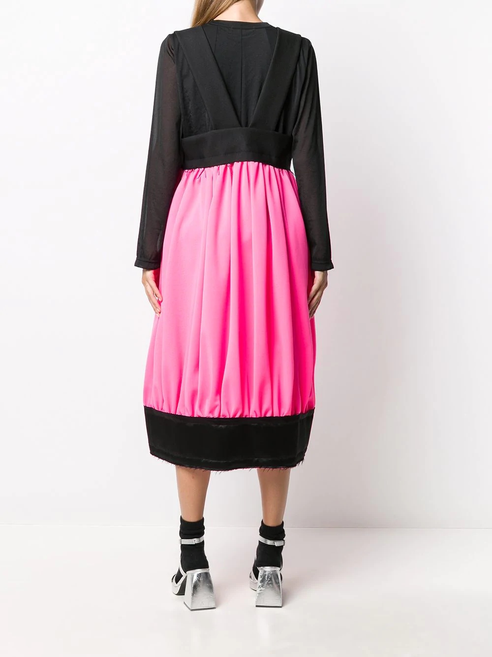 suspender-strap pleated skirt - 4