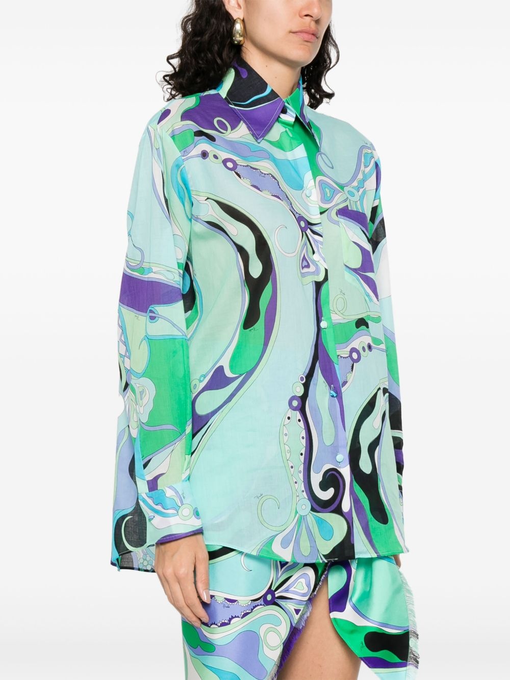 Orchidee-print shirt - 3