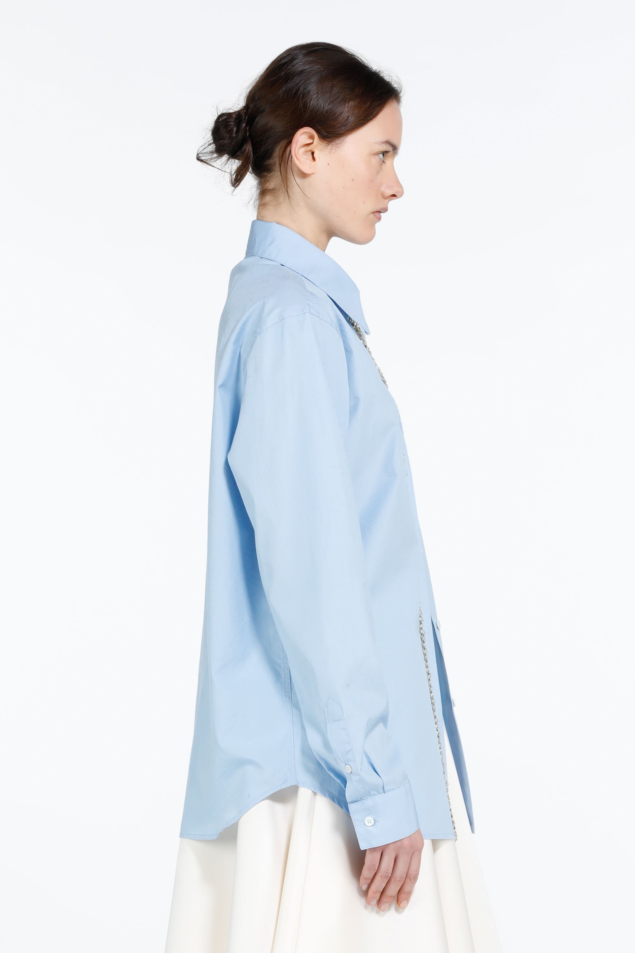 CRYSTAL-EMBELLISHED COTTON SHIRT - 3
