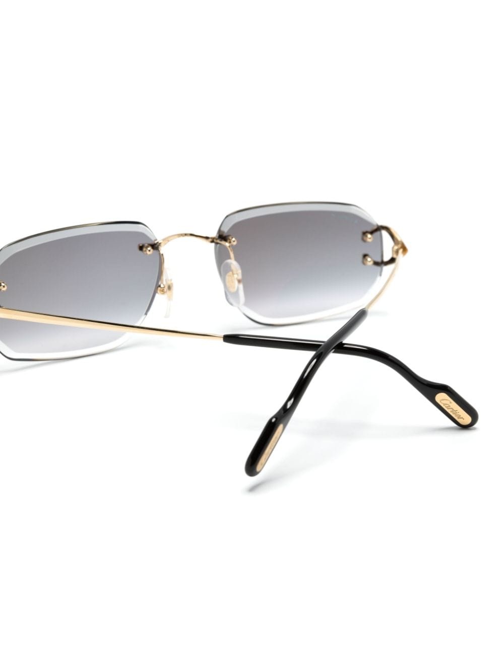 rimless rectangle-frame sunglasses - 3
