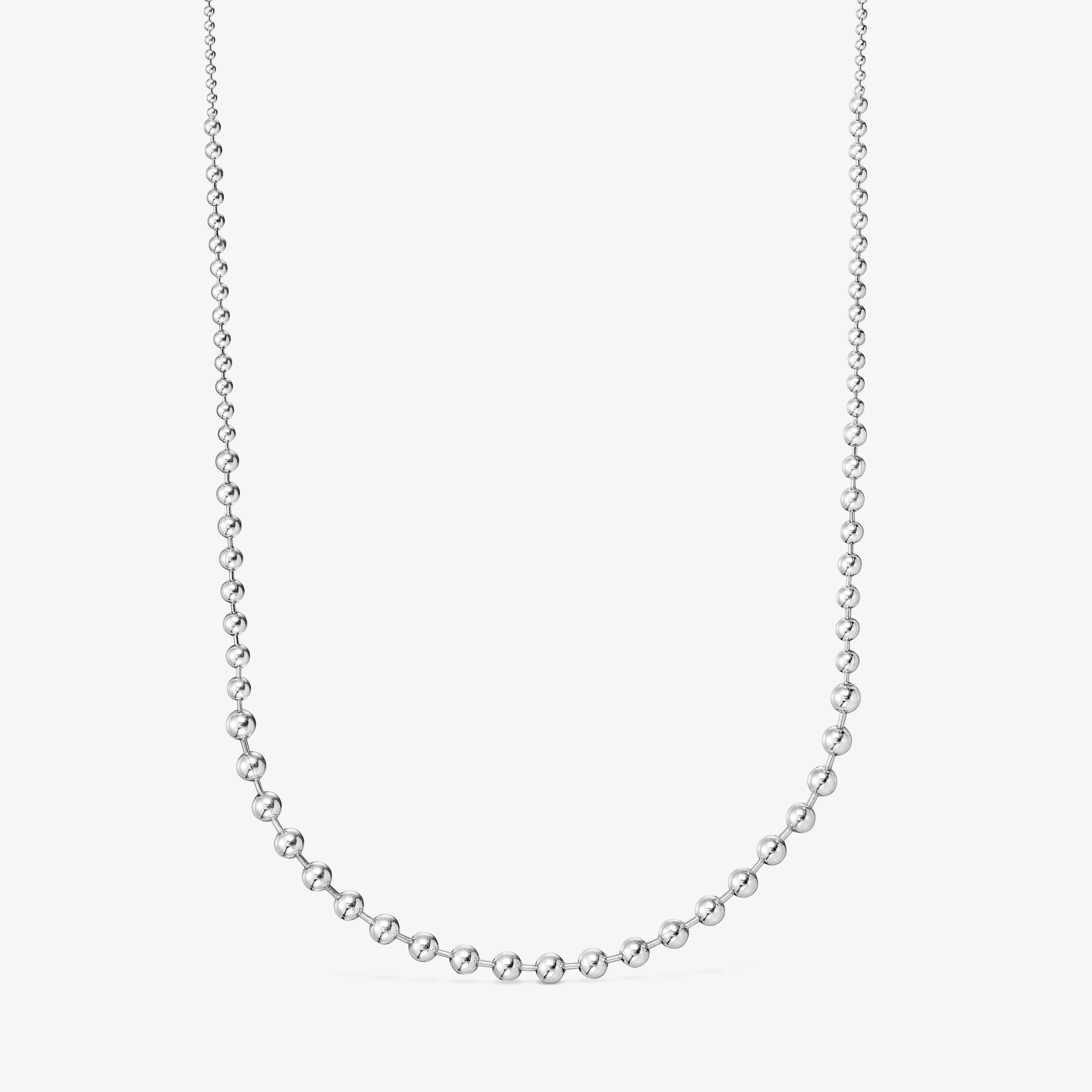 Long silver Necklace Gloss - 1