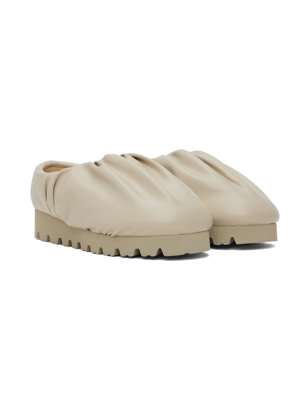 Beige Camp Low Slip-On Loafers - 4