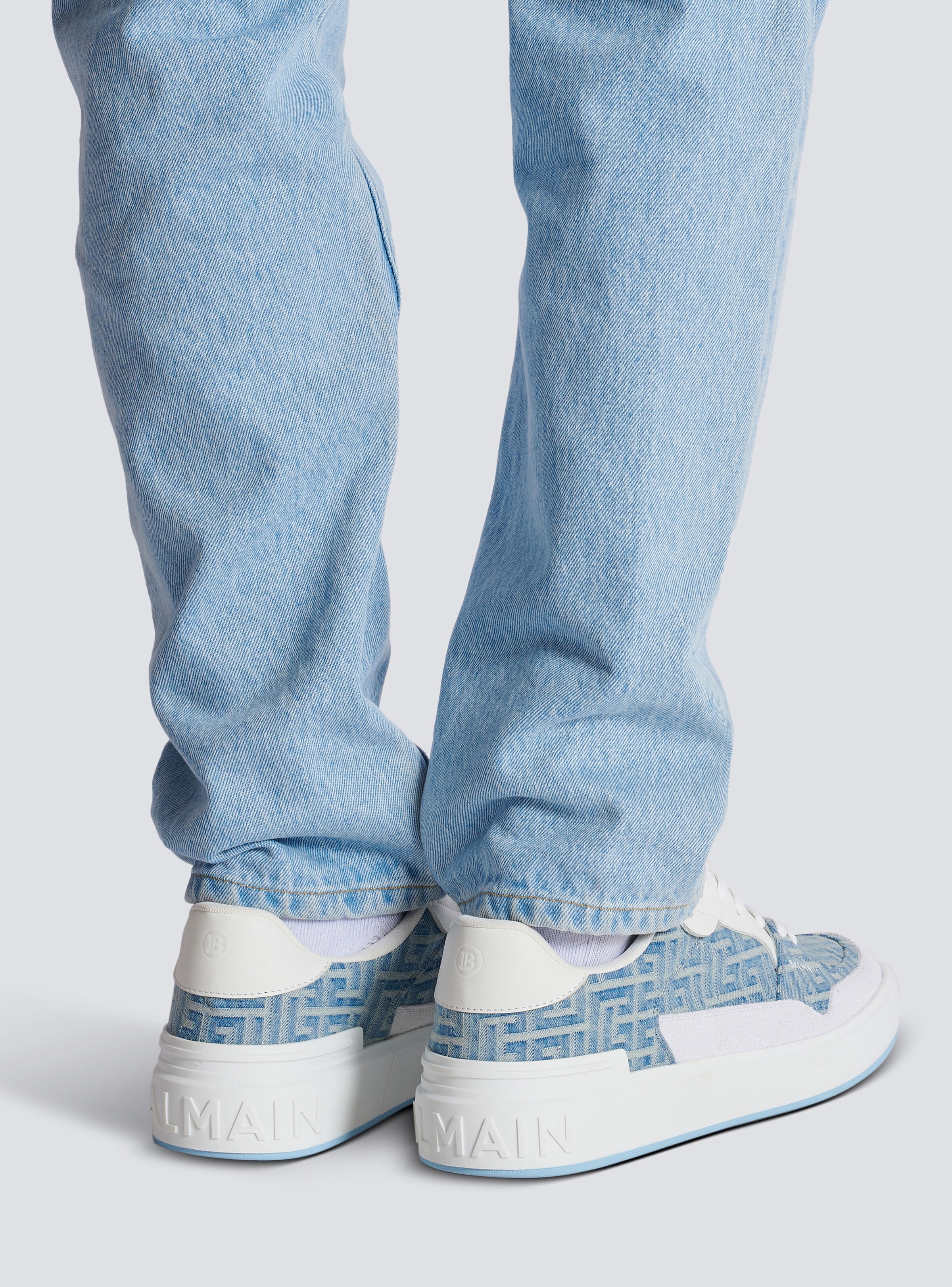 B-Court Flip trainers in monogrammed PB Labyrinth denim - 9