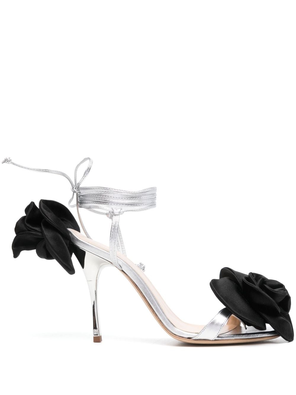 110mm floral-appliqué sandals - 1
