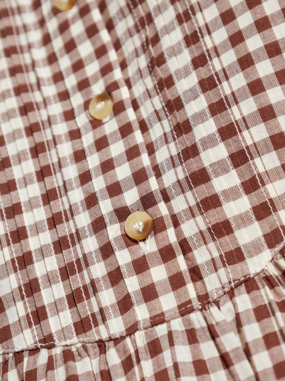 gingham buttoned-front top - 5