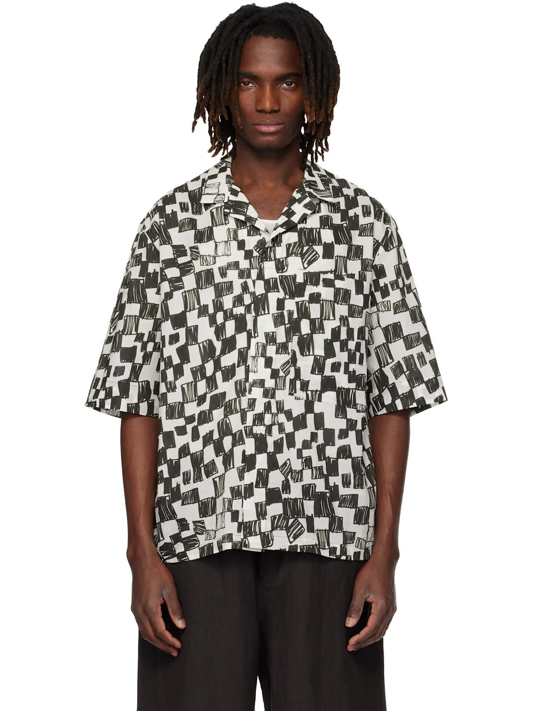 Beige & Black 'The Landscaper' Shirt - 1