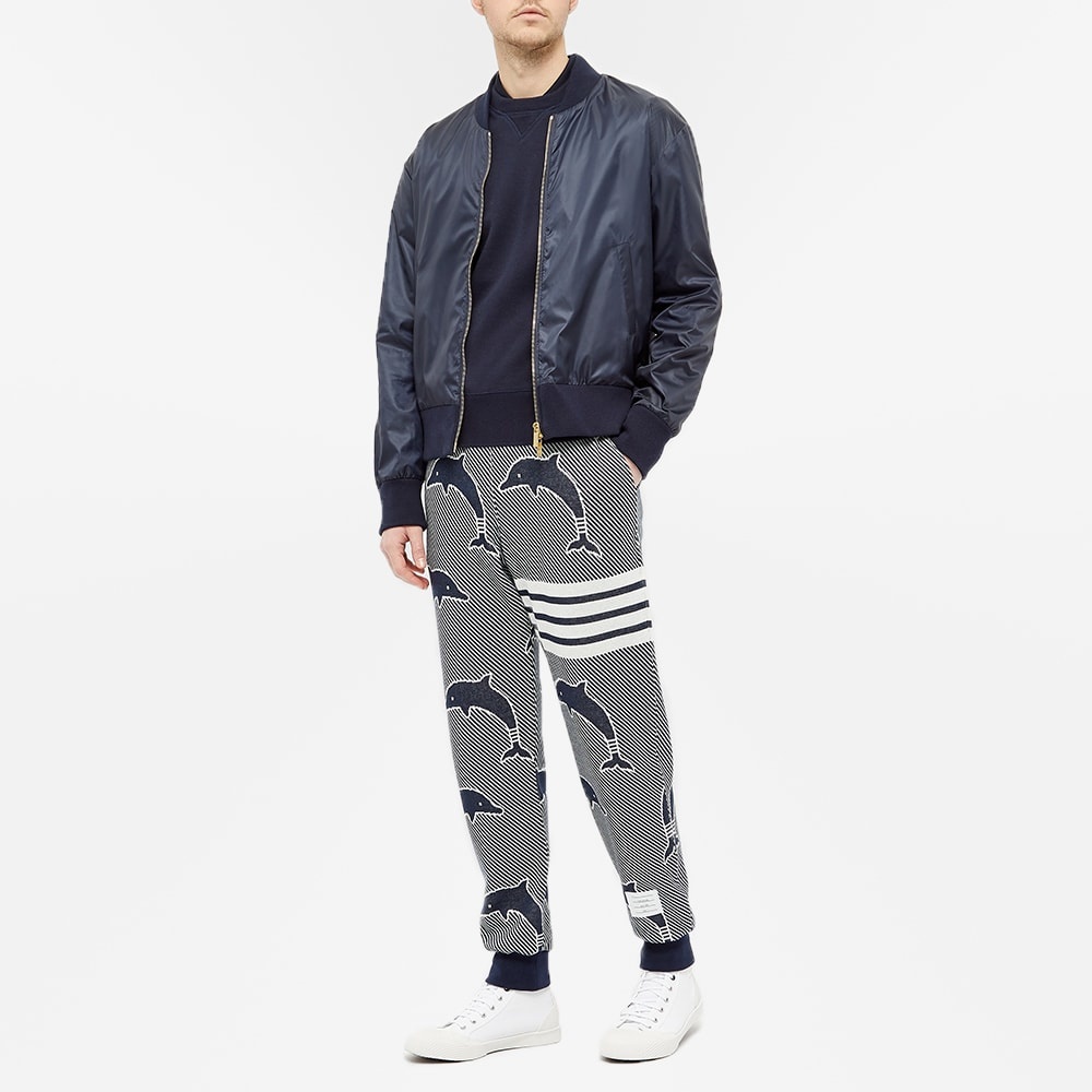 Thom Browne Dolphin Jacquard Four Bar Sweat Pant - 7