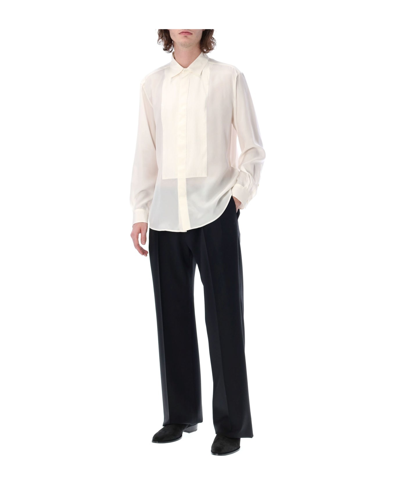 Smoking Silk Shirt - 4