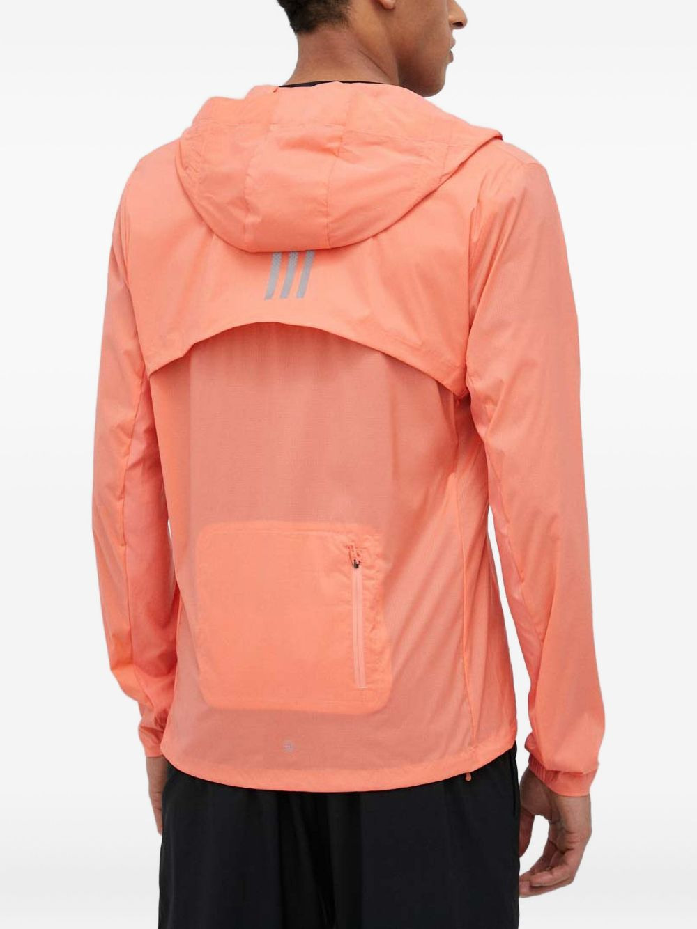 reflective-stripe hooded jacket - 3