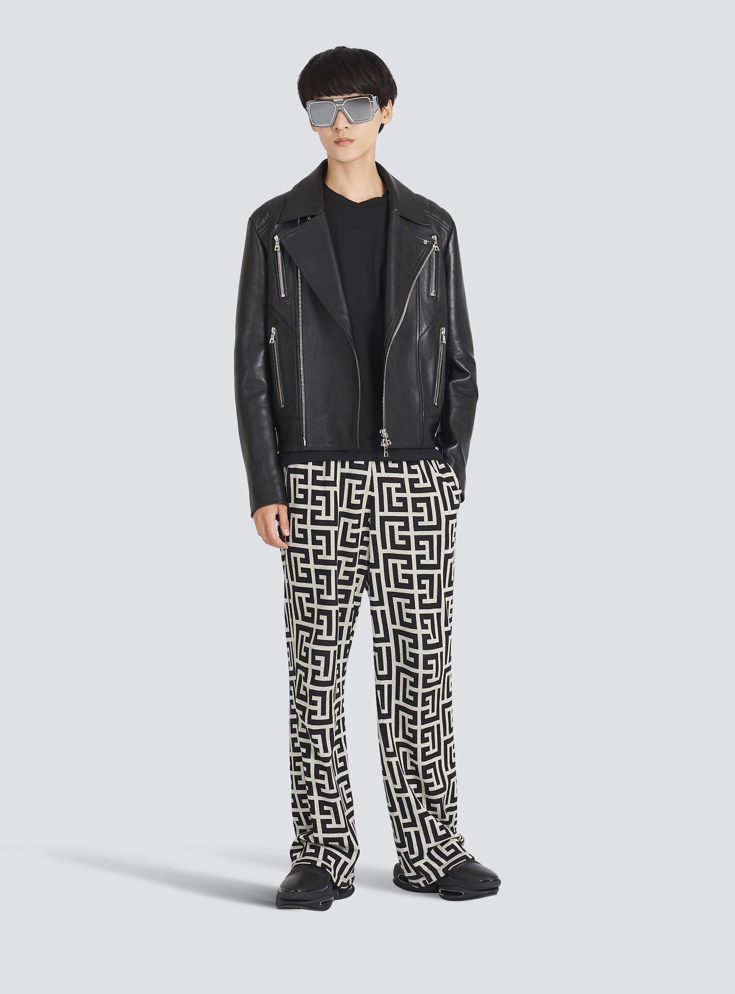 Leather biker jacket - 2