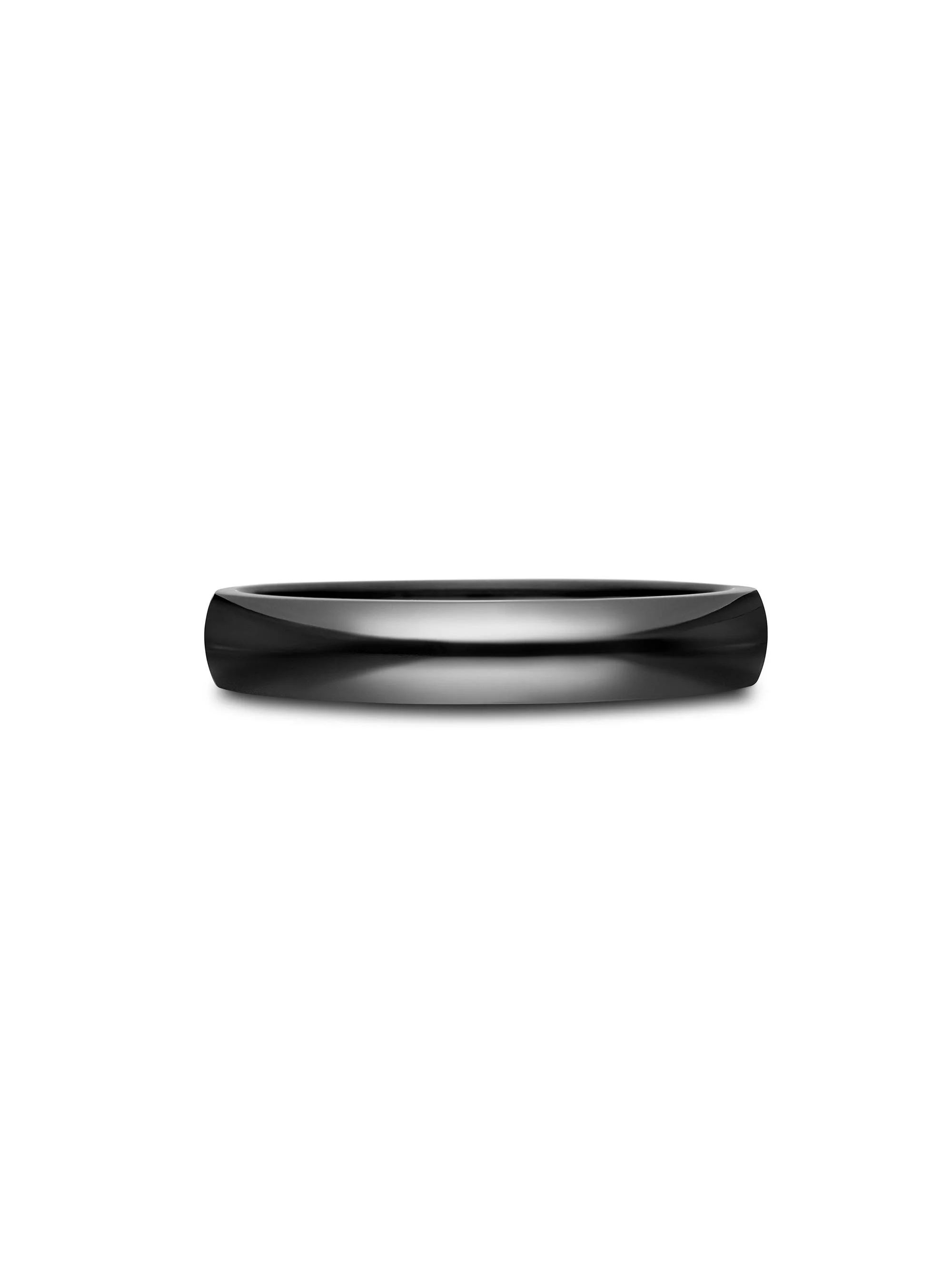 Men's DY Classic Band Ring in Black Titanium - Black - 1