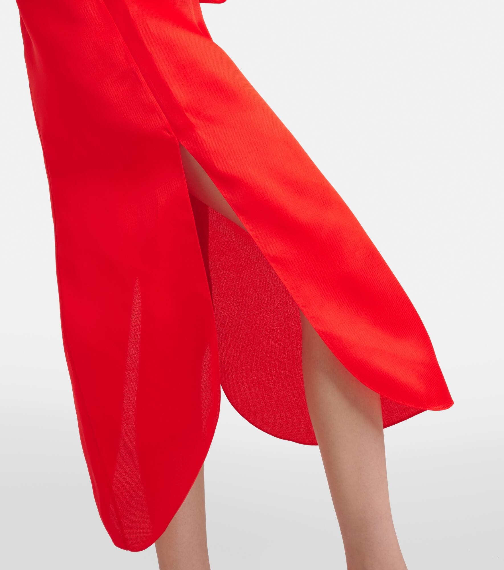 Zelma puff-sleeve silk gown - 6