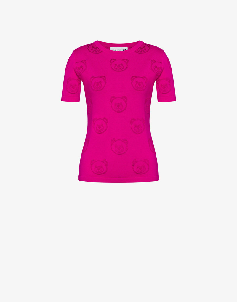 ALL-OVER TEDDY BEAR KNIT TOP 1