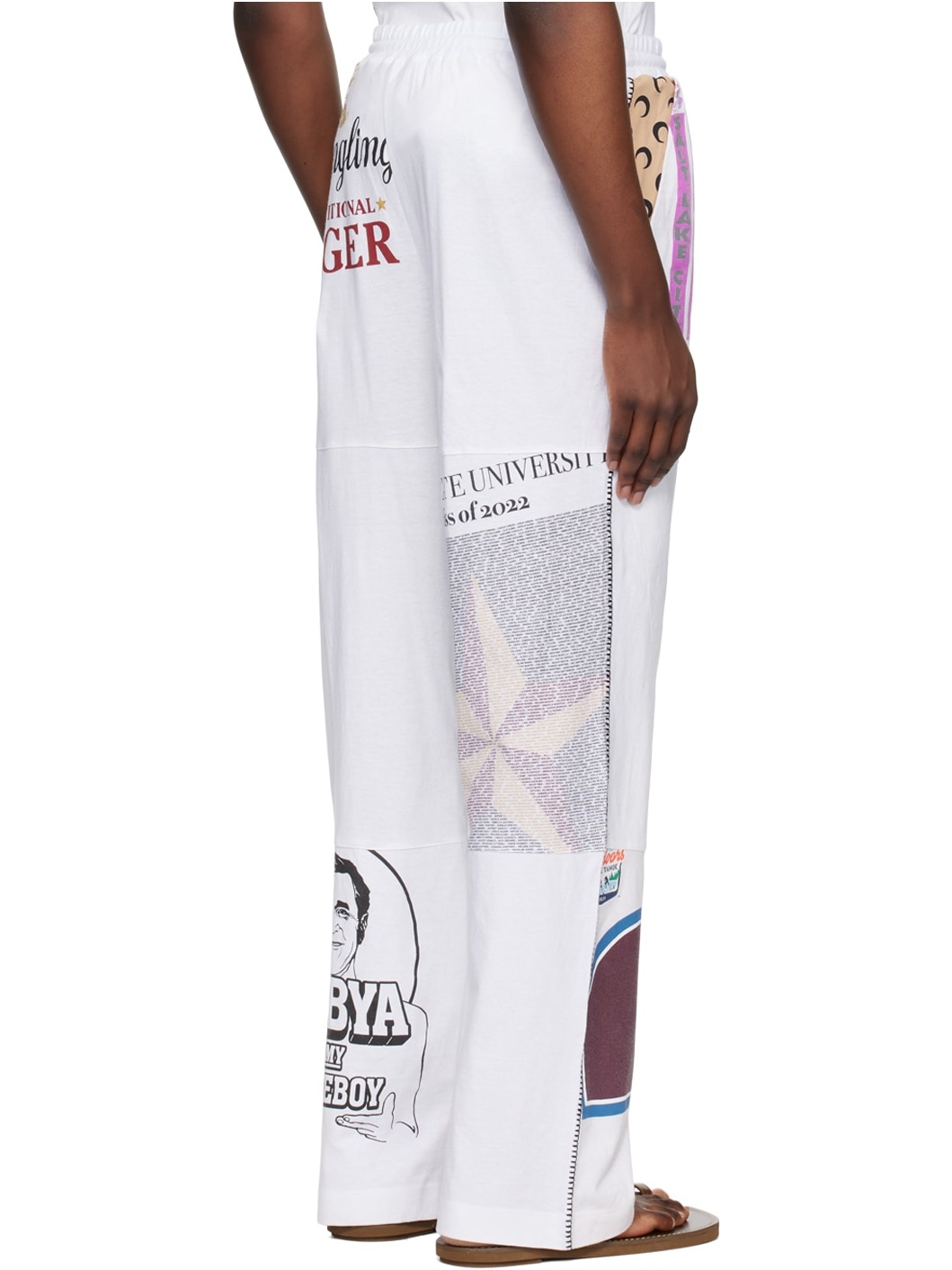 White Regenerated Graphic Sweatpants - 3