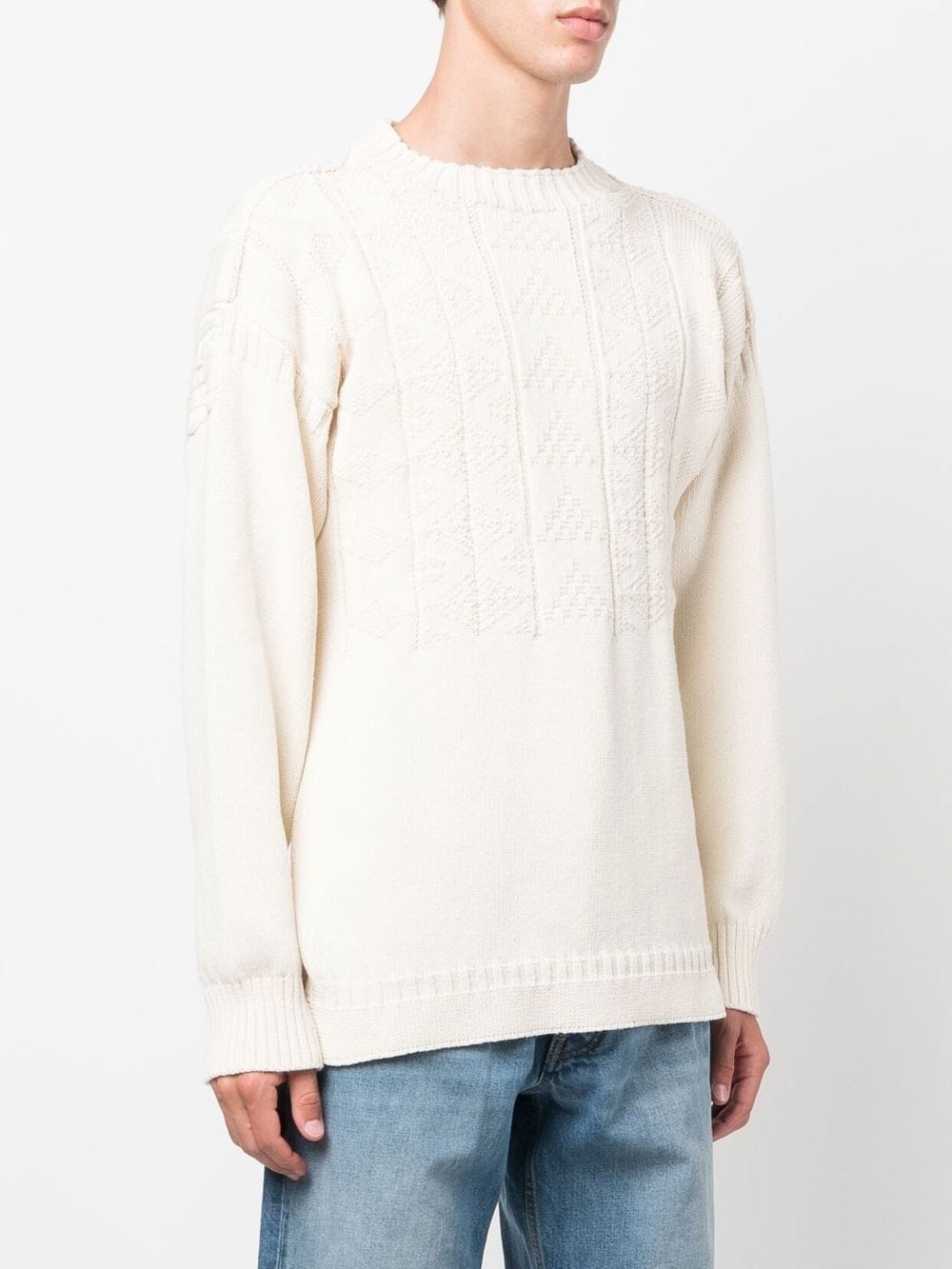 panelled knit jumper - 4