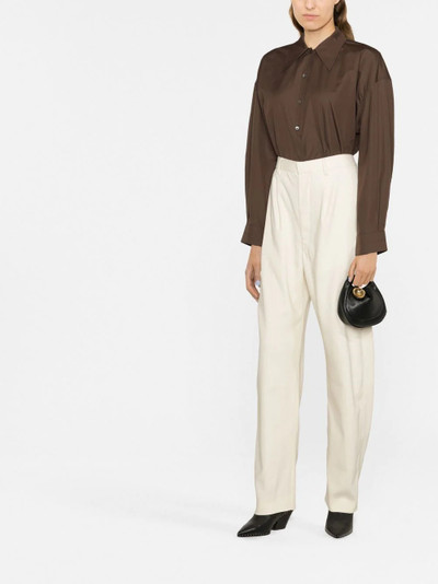 Lemaire straight-leg cotton-blend trousers outlook