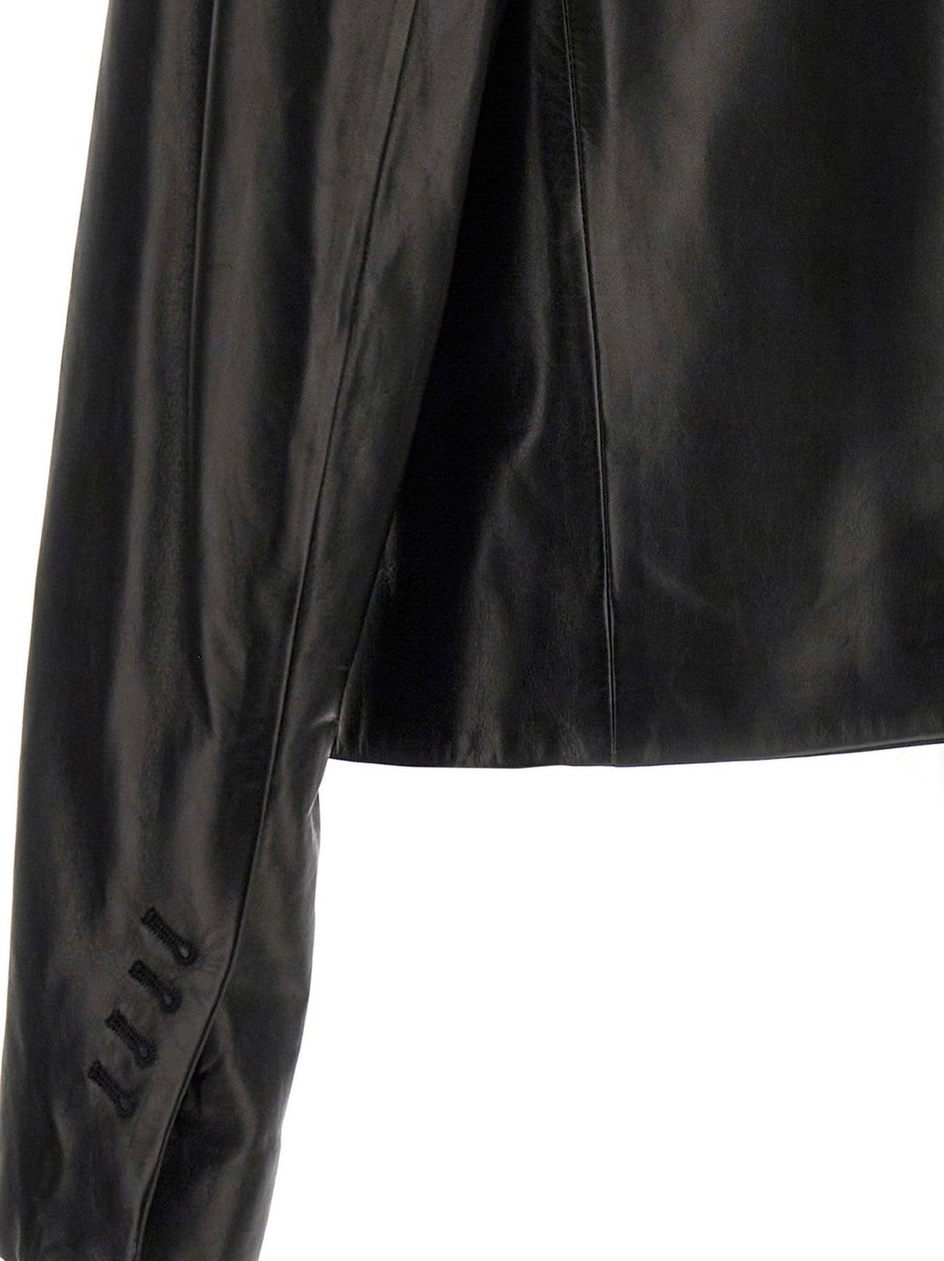 Leather Blazer Jacket Jackets Black - 4