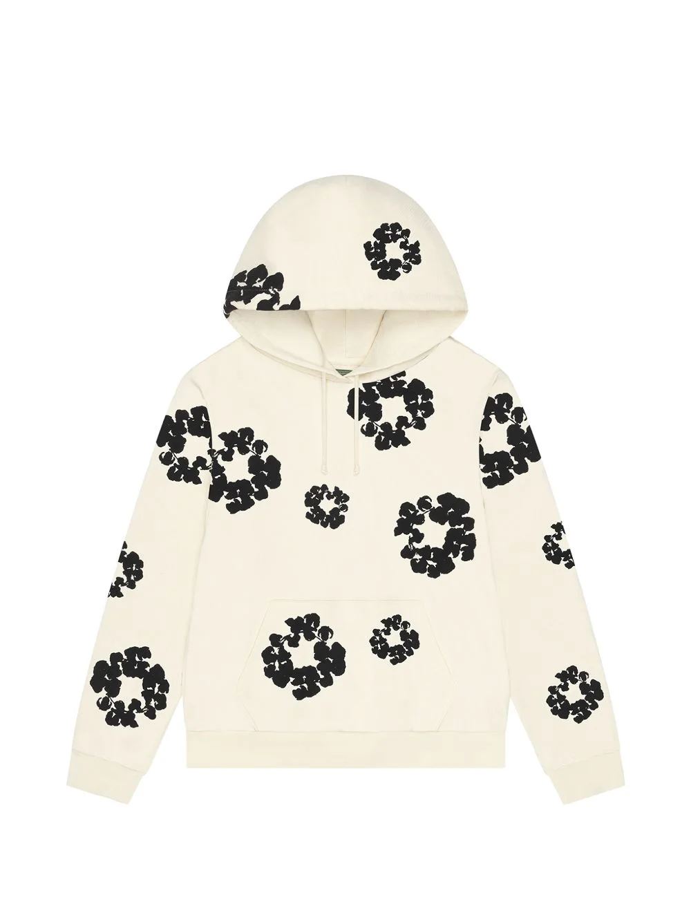 floral-motif hoodie - 1