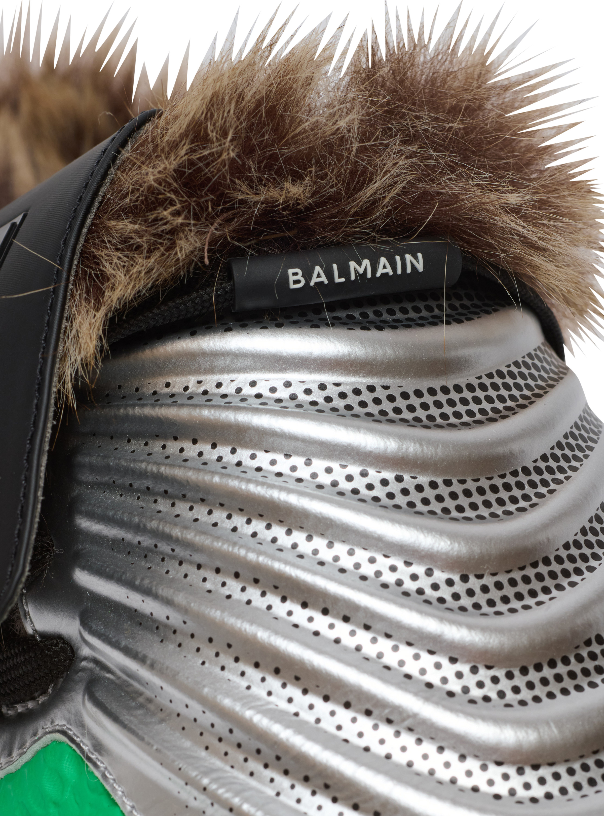 Half Time faux fur-lined mules with technical fabrics - 7