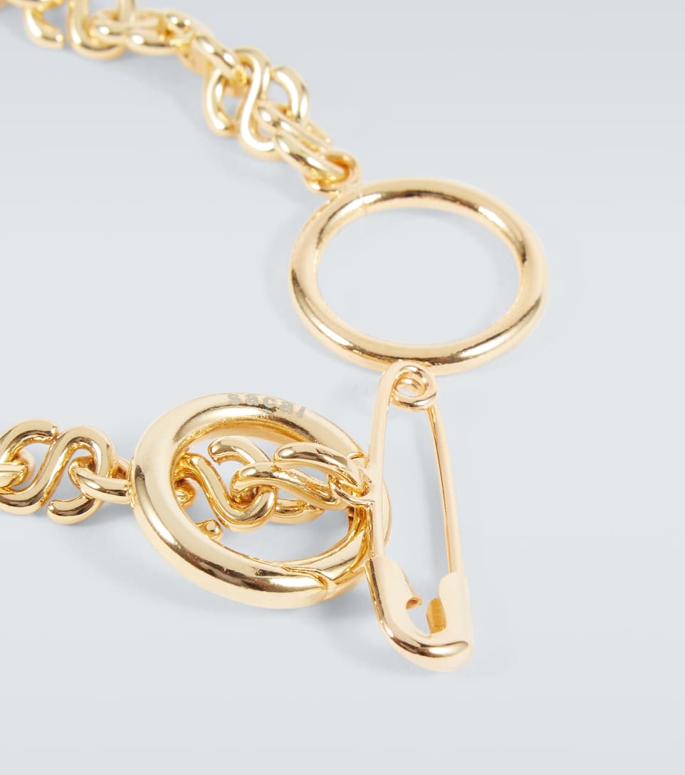 Chain gold–plated choker - 3