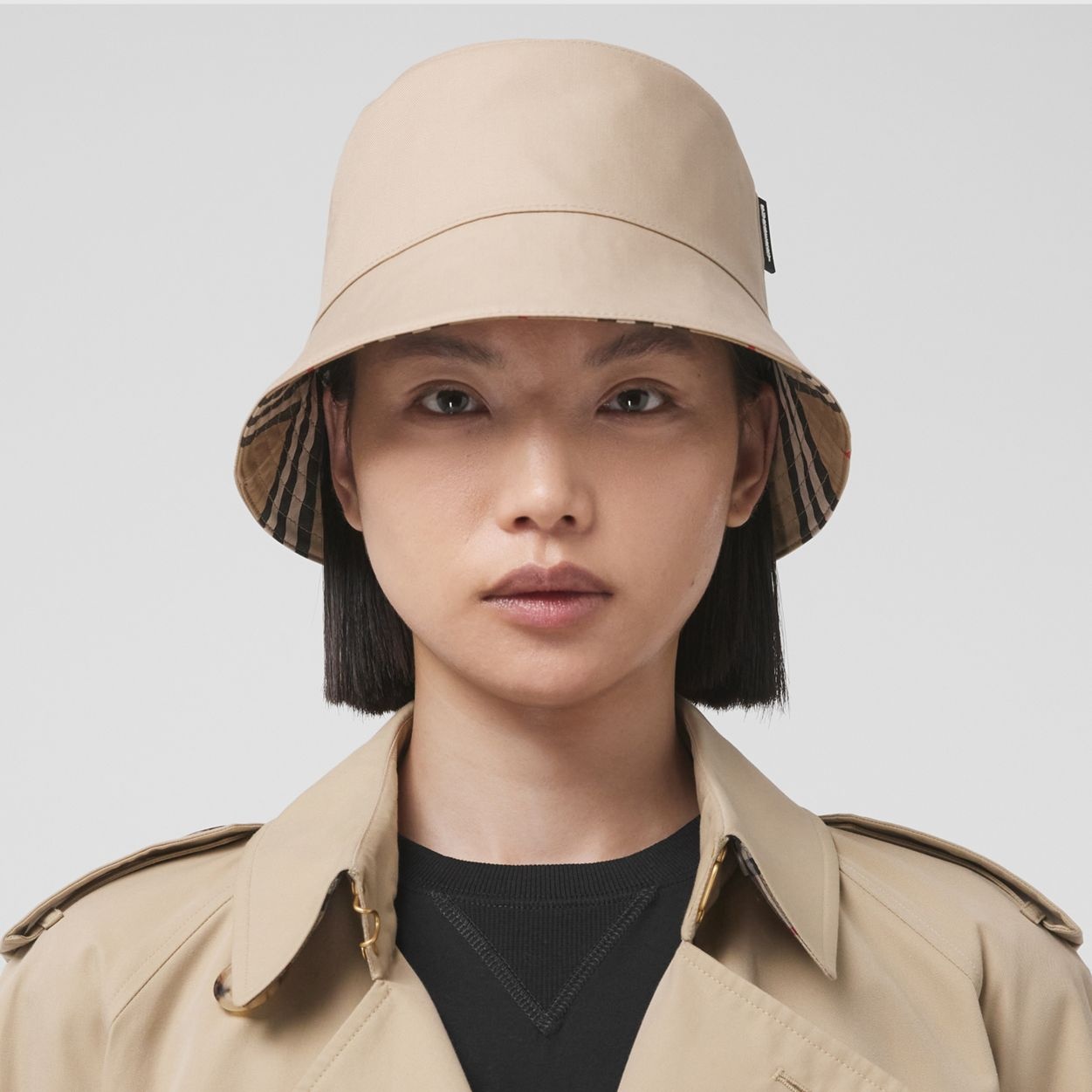 Reversible Icon Stripe Cotton Bucket Hat - 4